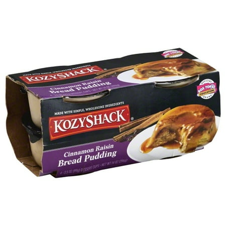 Kozy Shack Bread Pudding Cinnamon Raisin Pudding, 3.5 Oz., 4 Count