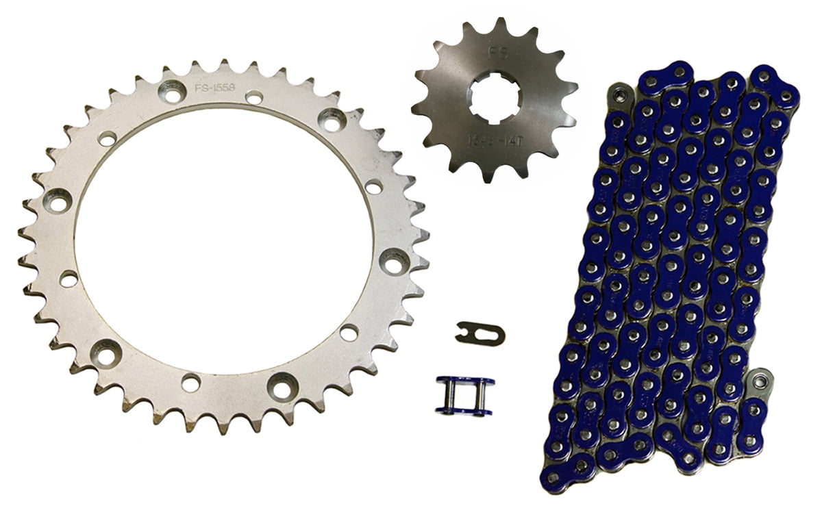 Blue 520x100 Drive Chain & 14/40 Sprockets 19892004 Yamaha Warrior 350
