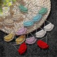 thumbnail image 4 of Bohemian Handmade Fringe Tassel Dangle Drop Statement Earrings for Women Pink------Product code 76232, 4 of 5
