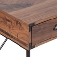 thumbnail image 5 of Saint Birch Bombay 47-Inch Modern Wood Walnut Writing Desk, 5 of 7