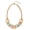 Orange, variant on Hand-Beaded Statement Link Necklace - Adjustable Bib Drop, Multi-Link Design, Soft Suede Cord, Lightweight Boho-Chic Fashion Jewelry Accessory for Women