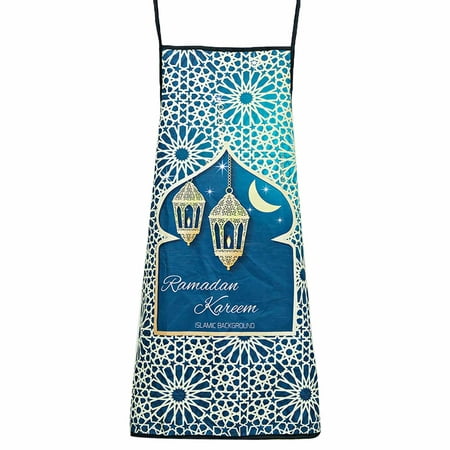 

Islamic Eid Ramadan Polyester Apron Digital Printing Aprons No Sleeve for Home Kitchen Restaurant Baking Cooking