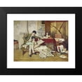thumbnail image 2 of Isidor Kaufmann 18x15 Black Modern Framed Museum Art Print Titled - The Flirtatious Tutor, 2 of 5