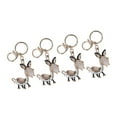 thumbnail image 1 of Donkey Keychain, Environmentally Friendly Zinc Alloy Exquisite Stable Link Keychain Pendant Czech Rhinestone 4 Pcs  For Decoration, 1 of 8