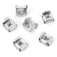 thumbnail image 1 of 20pcs  Cabinet Rack Screws and Cage Nuts, Nickle Plated Iron Fasteners for Electrical Cabinets of Railway, Vehicles,  Cabinets, with Square or Rectangle Holes, 1 of 7