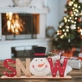thumbnail image 6 of Gymnture Christmas Snowman Wood Letters Xmas Table Decor Holiday Ornaments, 6 of 10