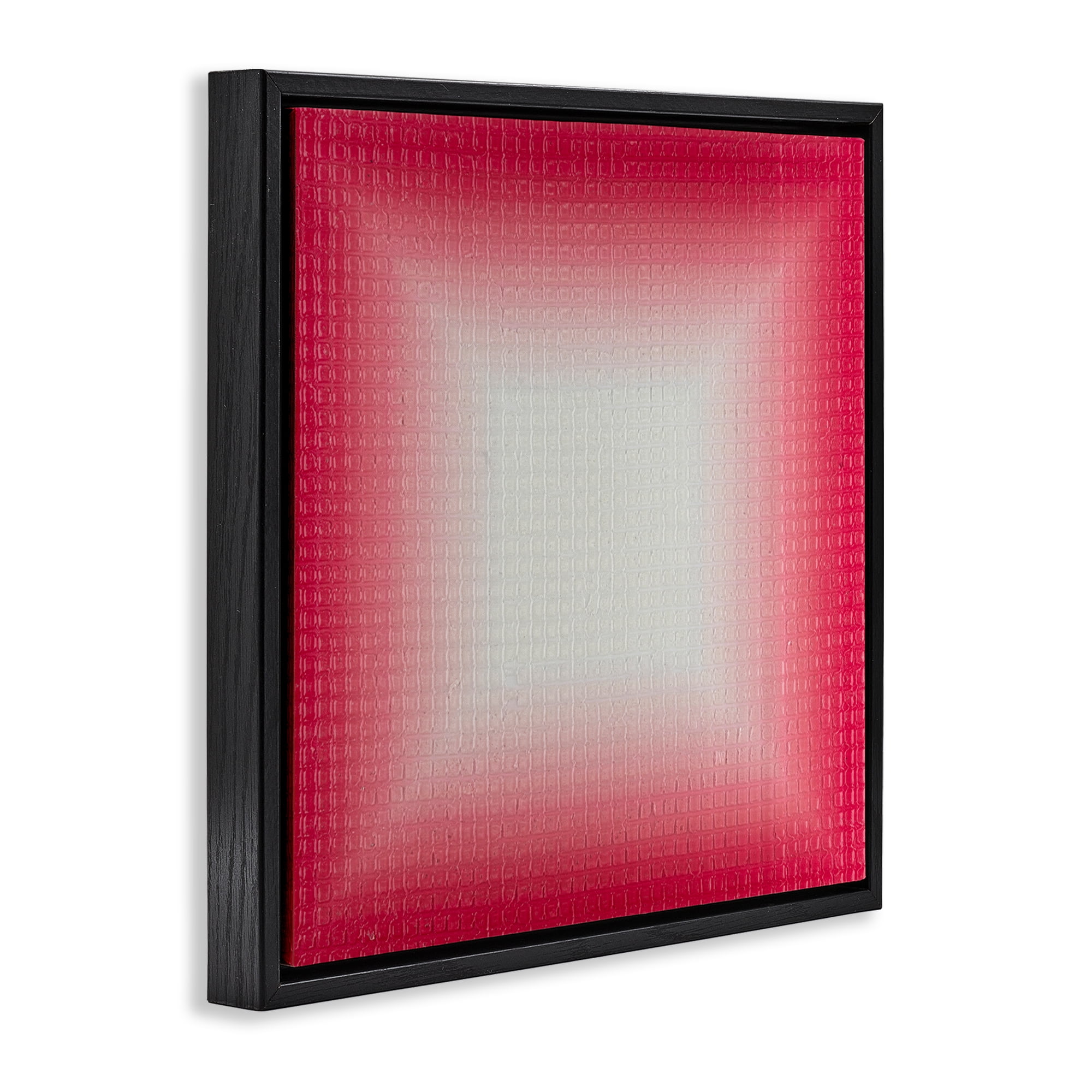 Stupell Industries Red Ombre Fade Abstract Painting Black Floater Framed Canvas Art Print Wall Art, 18 x 18