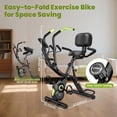 thumbnail image 4 of LNOW 4-in-1 Folding Stationary Upright Recumbent Exercise Bike Machine Home 300 Lbs Adjustable Height Easy to Get On/Off, 4 of 8