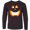 AB-Black, variant on Inktastic Toothy Grin Pumpkin Face in Orange Glow Long Sleeve Youth T-Shirt