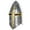 Silver , Gold, variant on Armory Replicas Sugarloaf Helmet 20G Steel with Brass Accents | Medieval Knight Helmet with Leather Liner