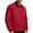 Red, variant on Men's Solid-Colored Lightweight Cargo Jacket, Full-Zip Windbreaker Golf Coat with Pockets for Spring Fall, Black, L