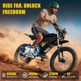 thumbnail image 3 of Seemoon Electric Dirt Bike for Adults 3200W Peak Mid Drive Off Road 48V 28Ah 32 MPH 45 Miles Dual Hydraulic Disc Brakes Full Suspension 17 16 Inch, 3 of 8