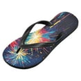 thumbnail image 2 of Unisex Comfort Flip Flops Summer Thong Sandals Non Slip Soles Flip Flop for Beach, Pool, and Daily Wear Figure Of Colorful Fireworks XXL, 2 of 8