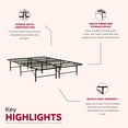 thumbnail image 5 of UltraBase Cal King Mattress Foundation - Black Steel Bed Frame, 5 of 10