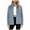 Z1-Blue, variant on larppty Women’s Gingham Long Sleeve Cropped Sherpa Fleece Plaid Jacket Casual Chunky Teddy Fleece Outerwear with Pockets (Light Green, L)