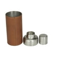 thumbnail image 5 of DecMode 3" x 9" Brown Leather Handmade Cocktail Shaker with Silver Top, 1-Piece, 5 of 7