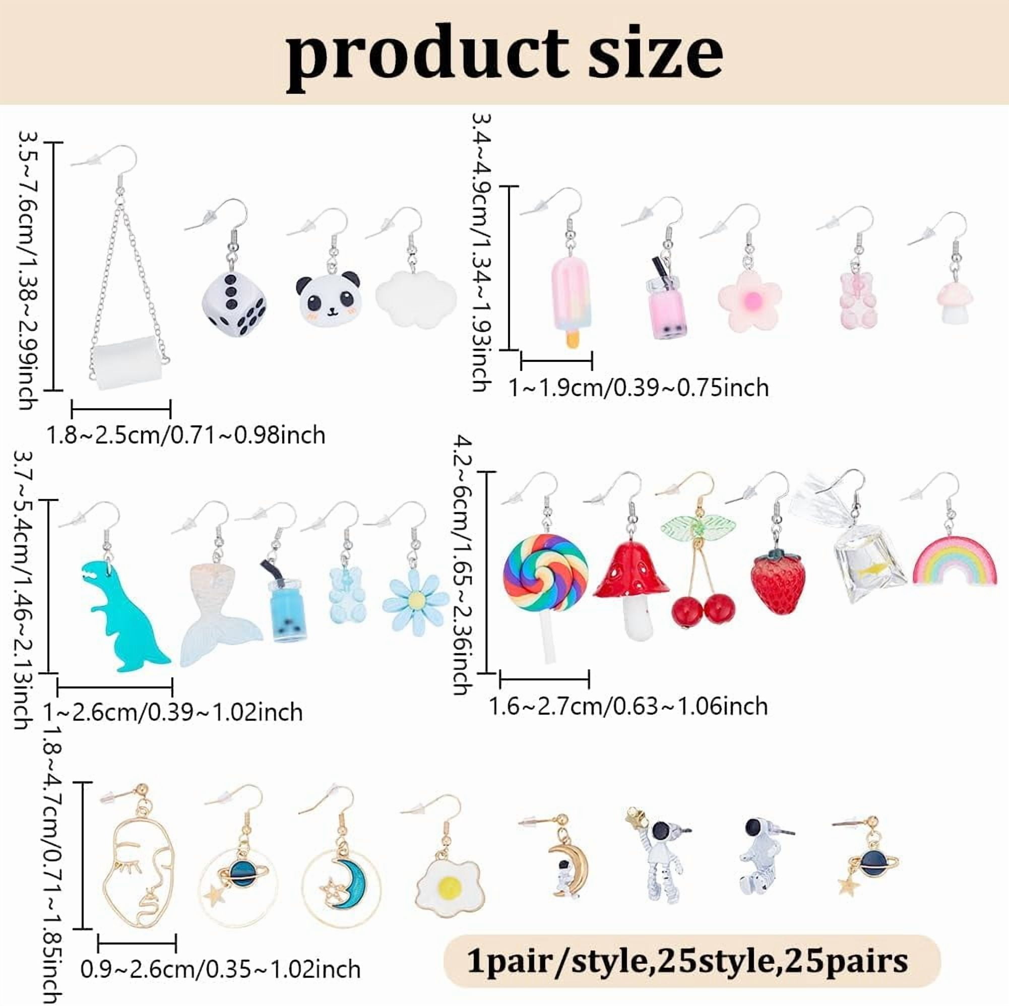 Colorful Acrylic Earing Hooks Cute Summer Earrings Lollipop Flower Ear for Women Funny Drop Dangle Earring Blue Bear Cloud Ears Hooks for Women Summer Gifts Colorful