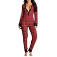 thumbnail image 1 of Fortune Combinaison de Sommeil pour Femmes Pyjama de Noël à Manches Longues à Col en V, 1 of 2