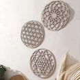 thumbnail image 3 of Bohemian Round Hollow Wood Decals European Wooden Background, 3 of 5