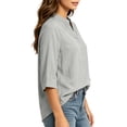 thumbnail image 5 of cocolona Womens 3/4 Sleeve V Neck Blouses Casual Loose Solid Color Shirts Basic Outfits Tops, 5 of 7