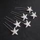 thumbnail image 4 of 6 horquillas para el pelo con forma de estrella de mar para novia, pinzas para el pelo en forma de U, para mujeres y niñas., 4 of 5
