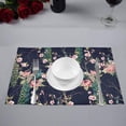 thumbnail image 2 of MKHERT Retro Watercolor Peacock On Cherry Flowering Trees Placemats Table Mats for Dining Room Kitchen Table Decoration 12x18 inch,Set of 4, 2 of 4