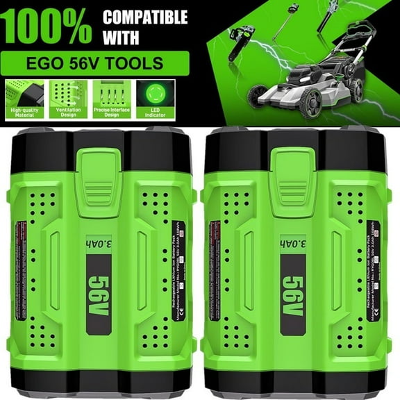 2PACK EGO POWER  (BA1400) 56V 2.5Ah LITHIUM-ION RECHARGEABLE BATTERY BA1400T
