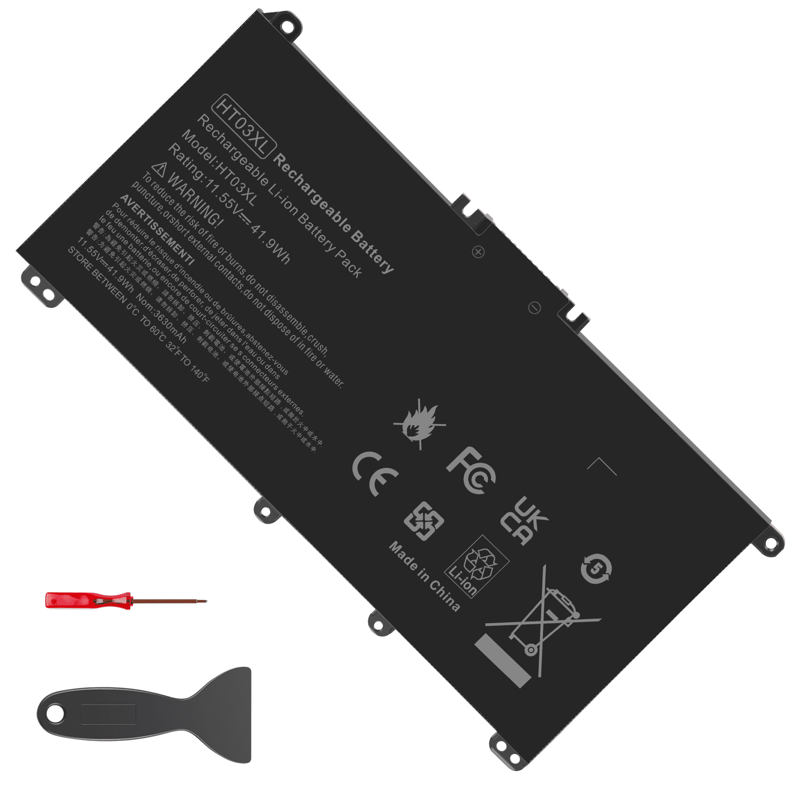 Batterie HT03XL Pour HP Pavilion 14-CE, 15-CS, 17-BY Et Autres Modèles – 11,4V 41Wh, Compatible Avec De Nombreuses Références HP