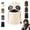 Beige, variant on Ribbed Knit Balaclava Beanie with Goggle-Style Eye Panels, Winter Ski Hat, Beanie with Goggles, Head Neck Face Coverage, Goggle-Style Eye Panels, Flexible Unisex Fit, Ski Cycling Hiking Wear