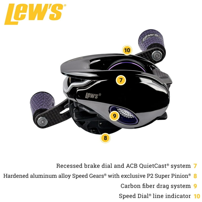 Lew's Team Lew's Pro-Ti Baitcast Reel, Gear Ratio, Right