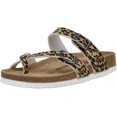 thumbnail image 1 of Sandalias para mujer con plantilla de corcho, sandalias deslizantes ajustables con doble hebilla para chanclas casuales de verano, sandalias de playa con punta abierta, 1 of 5
