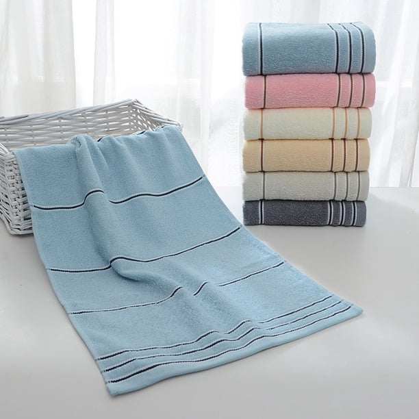 Nvzi 3 toallas de mano de algodón puro para baño, multiusos: para gimnasio, ducha, deportes, etc. Resiste diversas situaciones sin esfuerzo. 70 x 34 cm (azul).