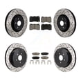 thumbnail image 1 of Transit Auto Front Rear Coated Drilled Slotted Disc Brake Rotors and Ceramic Pads Kit for Car 2017 Subaru BRZ Base with Brembo Brakes KDC-101220, 1 of 11