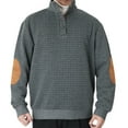 thumbnail image 7 of Sweatshirts for Men Casual Solid Color Hoodless Keep Warm Long Sleeve Pullover Top Shirt, 7 of 7