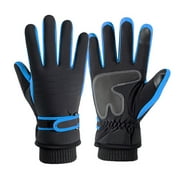 Mightlink 1 Pair Ski Gloves Waterproof Full Finger Non-slip Touchscreen Adjustable Wrist Keep Warm Nylon Autumn Winter Men Motorcycle Riding Gloves for Daily