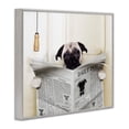 thumbnail image 3 of Stupell Industries Pug Reading Newspaper in Bathroom, 24 x 30,Design by In House, 3 of 5