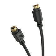 Cmple - S Video Cable 25 ft SVHS 4-PIN Video Cable Mini Din S-Video Cord for Home Theater, Camcorder, DSS Receiver, DVD Player- Black