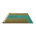 thumbnail image 2 of Ahgly Company Machine Washable Indoor Square Abstract Turquoise Blue Contemporary Area Rugs, 6' Square, 2 of 4