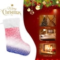 thumbnail image 4 of Red Purple Glitter Sparkle Christmas Stockings Christmas Presonalized Large Stocking Sock, Set of 1 Xmas Party Winter Decor Candy Bag Family Holiday Gift, 17.7 Inch, 4 of 7