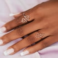 thumbnail image 3 of Bague Double Design Mode en Forme de Cœur Bague Cadeau Couple Bijou Femme, 3 of 6