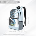 thumbnail image 7 of Xoenoiee Shark Surfboard Wave Print Clear Backpack for Boys Teens, Large Capacity School Bag Bookbag for Elementary Middle High Students, PVC See Through 17 Inch Lightweight Bookpack Knapsack, 7 of 7