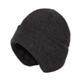 thumbnail image 4 of Xijirk Womens Ribbed Knitted Hat with Ear Cover Soft Warm Headwear for Daily Casual Outdoor Autumn Winter Wear,Black,One Size, 4 of 4