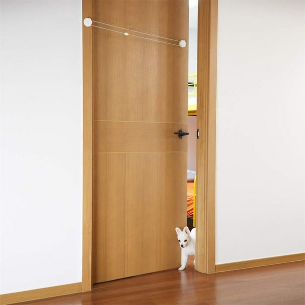 Tope de puerta para mascotas Correa ajustable para puerta Puertas para mascotas Puerta para gatos Acceso libre para gatos y perros