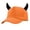 Orange, variant on ZDNIXIAN Devil Horn Baseball Cap, 3D Plush Horn Decor Solid Color Adjustable Costume Hat, Lightweight Structured Crown Unisex Holiday Party Accessory