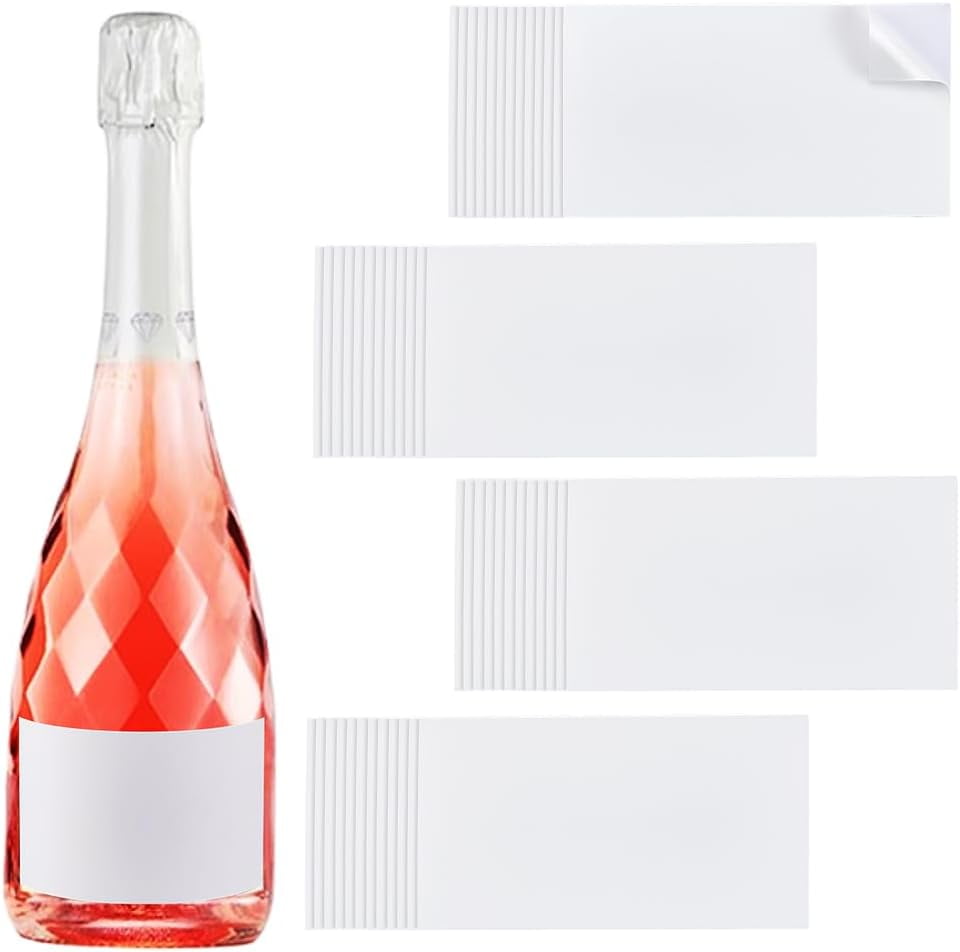 PH PandaHall 100pcs 2 Sizes Wine Bottle Labels Printable Blank Bottle - View #3