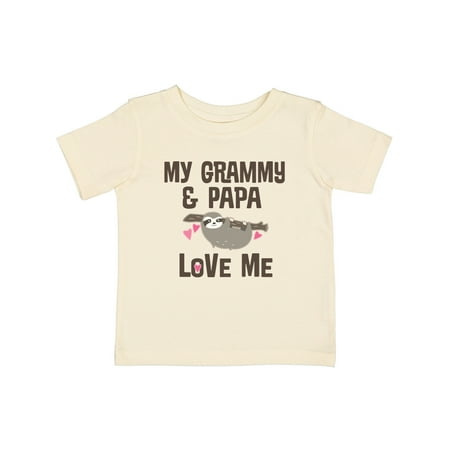 

Inktastic Grammy and Papa Love Me Gift Baby Boy or Baby Girl T-Shirt