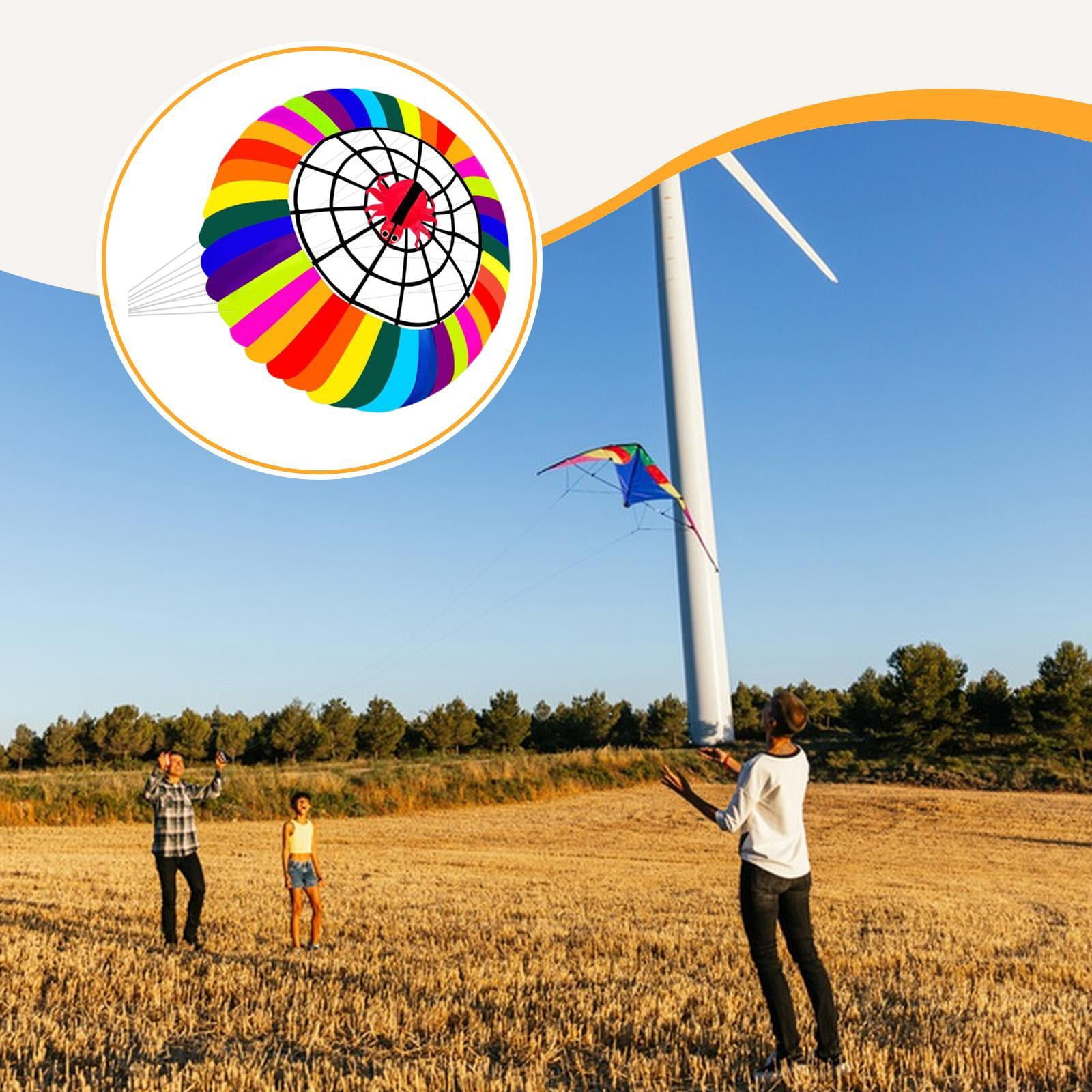 JWQFBC Rainbow Ring Kite 98 inch in Diameter Entry Level No Skeleton Rolling Bowl Crown