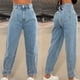 thumbnail image 2 of Pantalones vaqueros sólidos informales a la moda para mujer, pantalones con agujeros, pantalones vaqueros para mujer Fridja  alkflakhf37850, 2 of 9