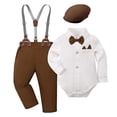 thumbnail image 3 of Zecgelong Elegant Boys Long Sleeve Shirt With Suspenders And Detachable Hat For Toddler First Birthday Photo Shoot And Boys Suits Size 0-3 Months, 3 of 3