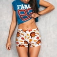 thumbnail image 3 of Rateoe Thanksgiving Turkey Leaves Printed Power Workout Shorts for Women Tummy Control Squat Proof Ribbed Thick Seamless Scrunch Active Short-Small, 3 of 8